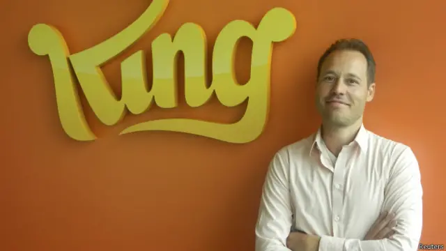 Salah satu pendiri King, Sebastian Knutsson, berpose untuk media. 