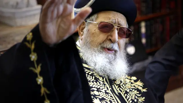 Rabino Ovadia Yosef. AFP