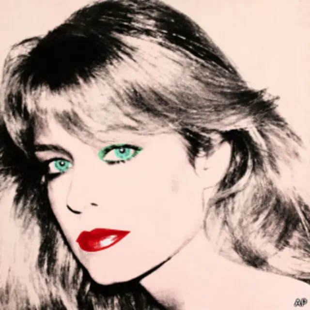 沃霍尔1980年绘画的的费拉•福赛特肖像（布兰顿美术博物馆提供图片）