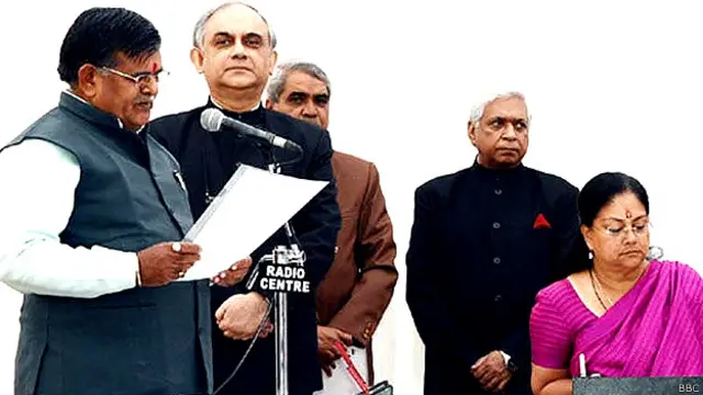 शपथग्रहण समारोह में शपथ लेने वाले पहले मंत्री थे गुलाबचंद कटारिया.