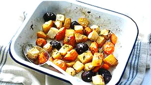 Fuente con verduras asadas