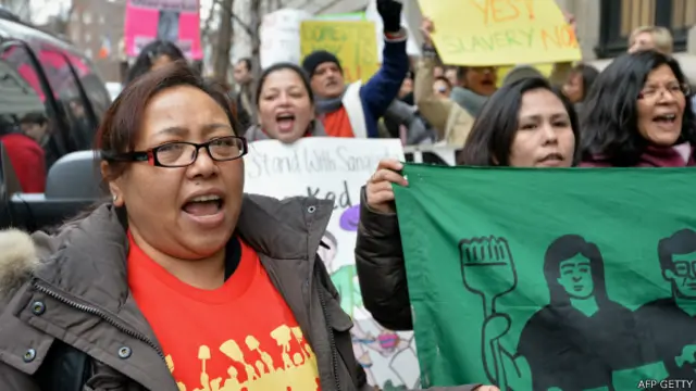 न्यूयॉर्क में विरोध प्रदर्शन