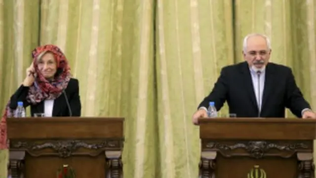 تصريحات ظريف جاءت في مؤتمر صحفي مع نظيرته الإيطالية