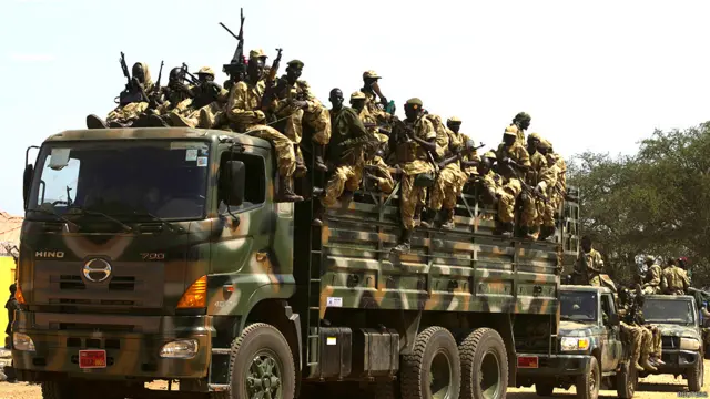 Soldados del ejército de Sudán del Sur