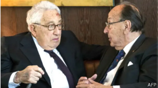 Ганс-Дитрих Геншер (справа) и Генри Киссинджер