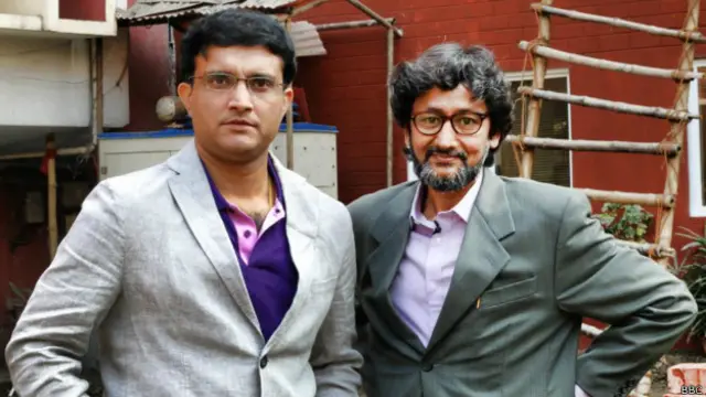 क्रिकेटर सौरभ गांगुली और बीबीसी संवाददाता राजेश जोशी
