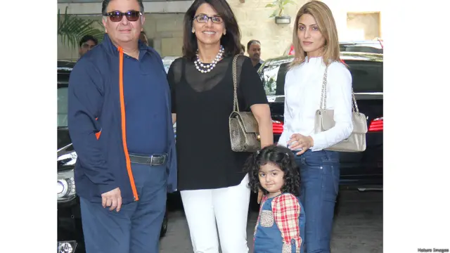 ऋषि कपूर, नीतू कपूर और रिद्धिमा कपूर