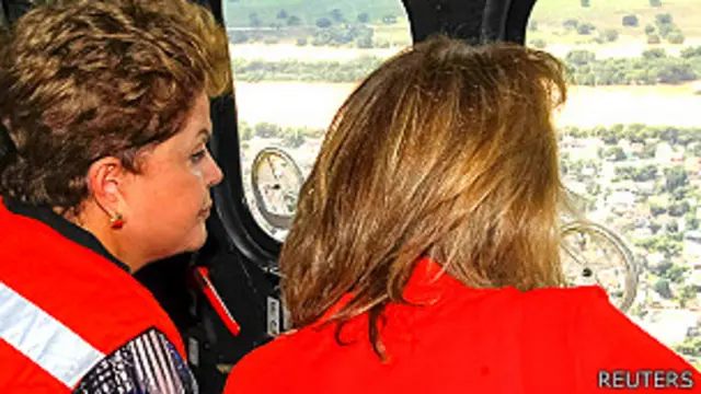 Dilma Rousseff sobrevuela la zona