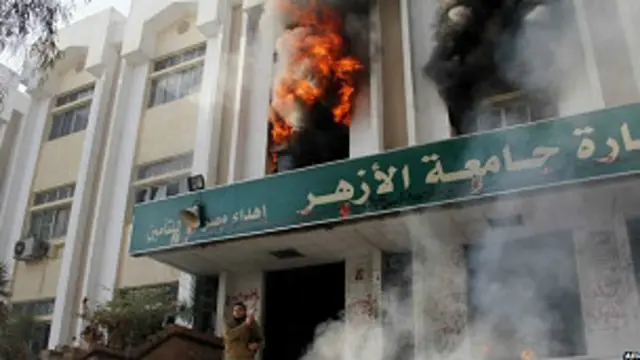 جامعۃ الازھر میں طلبا اور پولیس کے درمیان گزشتھ کافی عرصے سے جھڑپیں ہوتی رہی ہیں