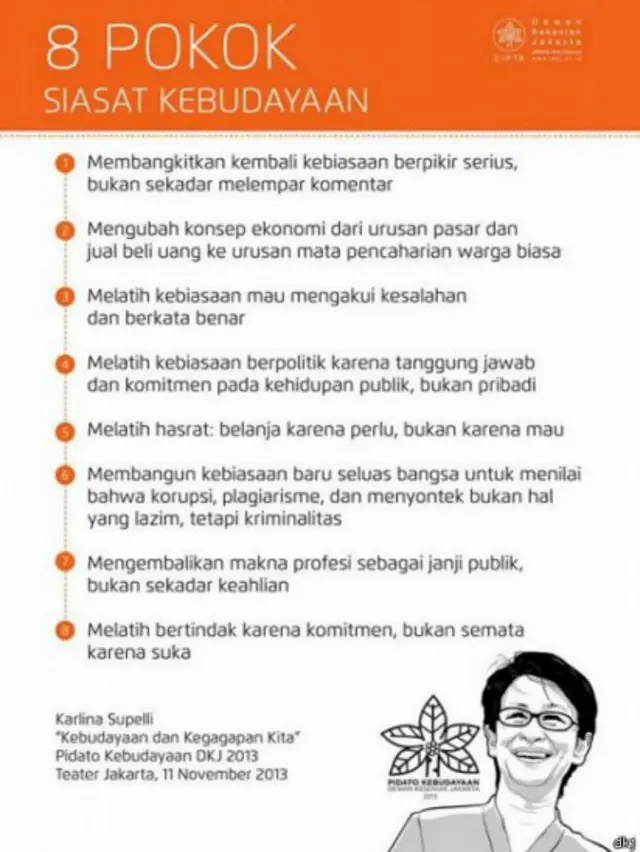 Jalan keluar yang ditawarkan Karlina Supelli dalam pidatonya.