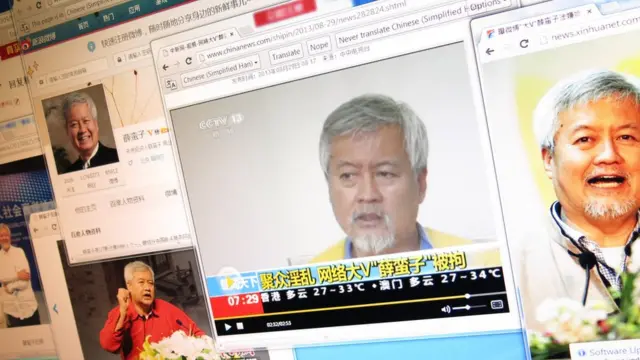 Blogger Charles Xue đang 'nhận tội' trên truyền hình nhà nước