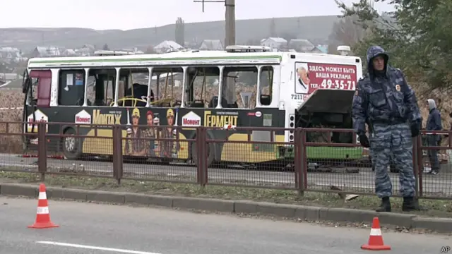 Atentado contra ônibus em Volgogrado | Crédito: AP