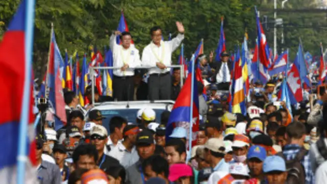 Sam Rainsy đã dẫn đầu các cuộc biểu tình chống chính phủ trong nhiều tháng qua