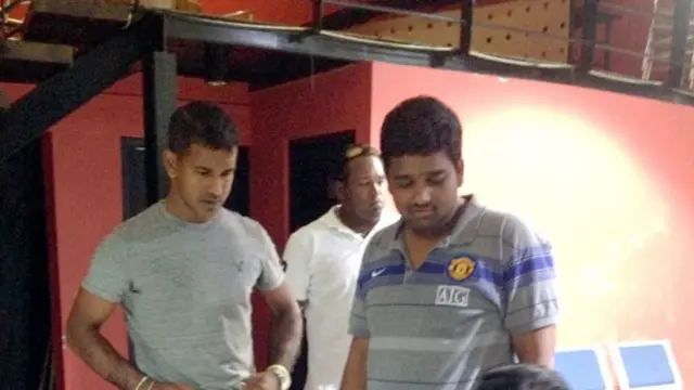 Nuwan Kulasekara with Azzam Ameen