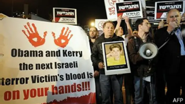 مخالفان اسرائیلی آزادی این فلسطینی‌ها می‌گویند دست باراک اوباما و جان کری، 'به خون عملیات‌های تروریستی بعدی آغشته است'‏
