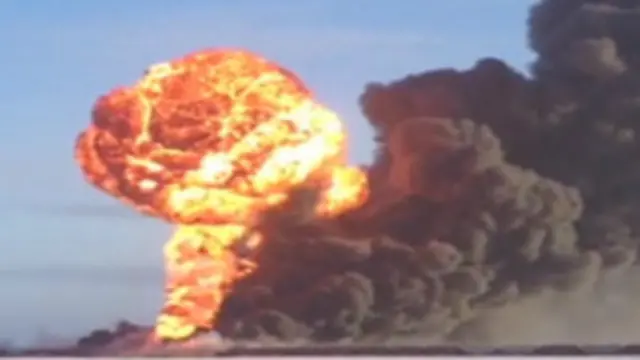 explosão em trem petroleiro | BBC