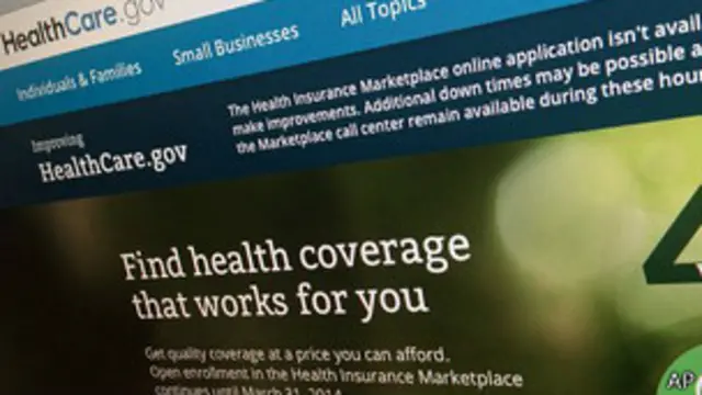 Sitio web Healthcare.gov