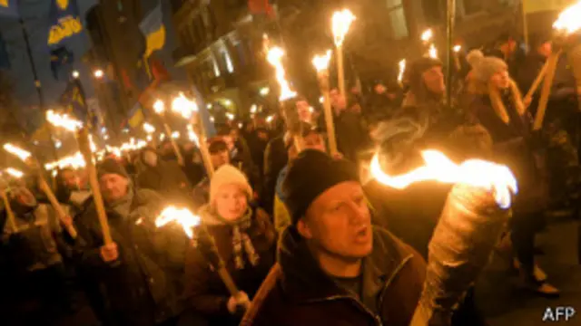 Факельное шествие в Киеве