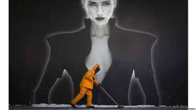 अमरीका में बर्फ़बारी