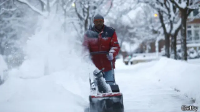 People on the US north-east coast were warned to prepare themselves for the cold front sweeping