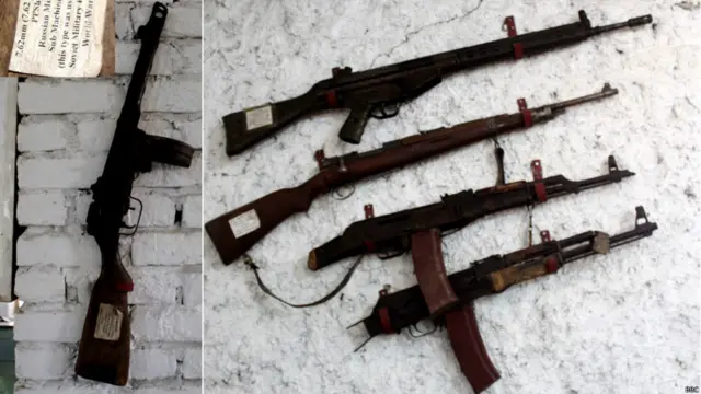 بیشتر جنگ افزارهای این موزه ساخت روسیه و بریتانیا است که افغان ها در جریان نبردهای تاریخی شان به غنیمت گرفته اند.