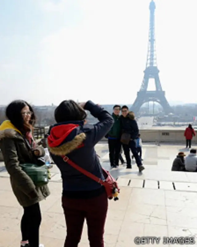 Turistas chinos en París