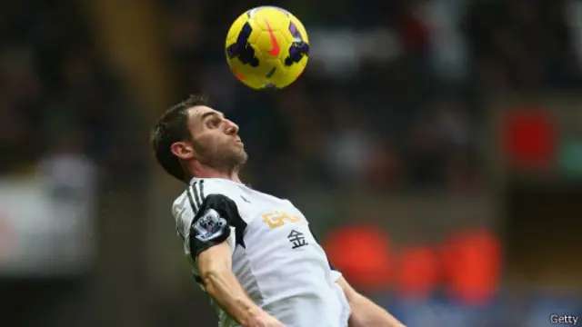 Bek kanan Swansea, Angel Rangel, mengomentari laga melawan MU.