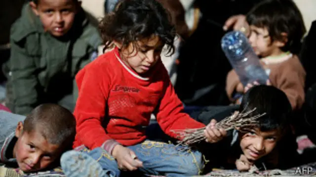 Konflik saudara di Suriah memaksa jutaan orang termasuk anak-anak mengungsi.