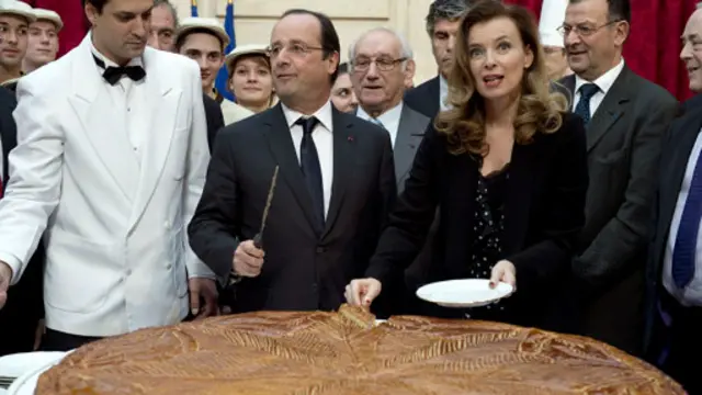 بانوی اول فرانسه در کنار رئیس جمهور