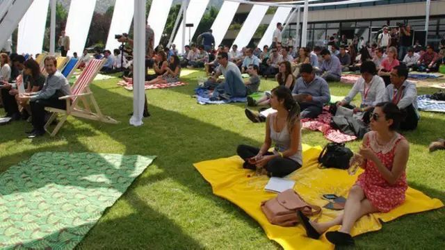 Participantes da recente conferência de empreendedores e agências de quatro países LAB 4+ em Santiago, Chile