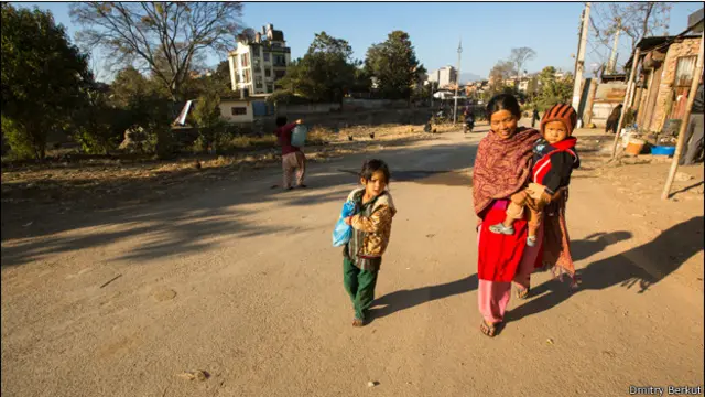 Семья на улице Катманду