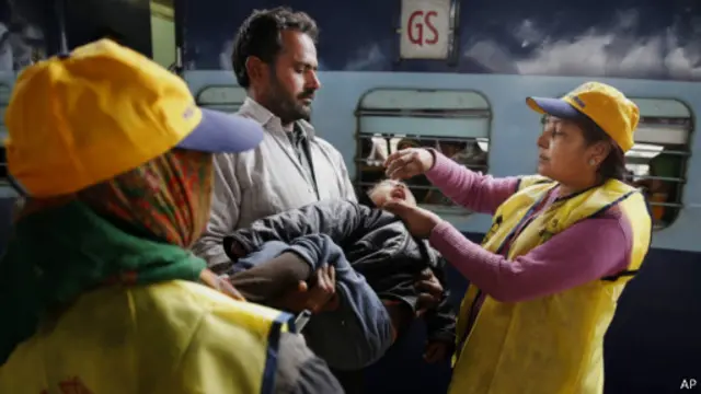 Vaksinasi polio di India