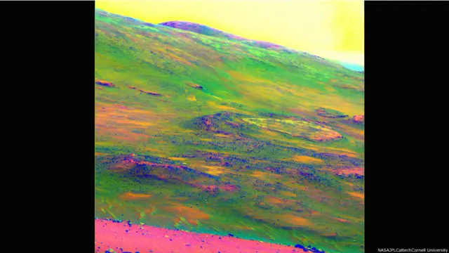 Mostra do Museu do Ar e do Espaço de Washington reúne 50 imagens registradas por sondas robôs no Planeta Vermelho.