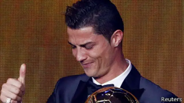 Криштиану Роналду на церемонии вручения "Золотого мяча"