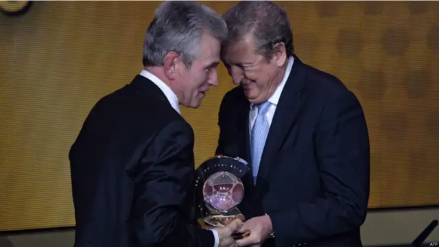 جرمنی کے ہی کلب بائیرن میونخ کے سابق کوچ یوپ ہائنکس کو سال کا بہترین کوچ قرار دیا گیا۔ 