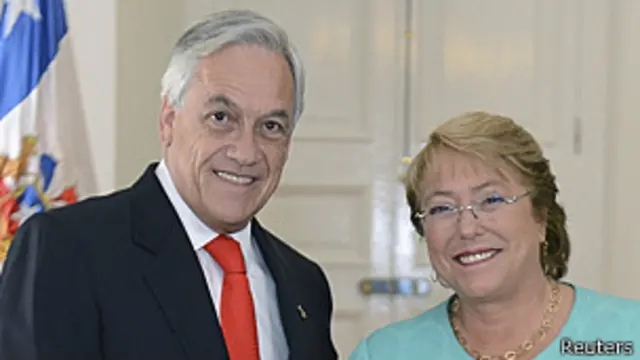 Sebastián Piñera y Michelle Bachelet