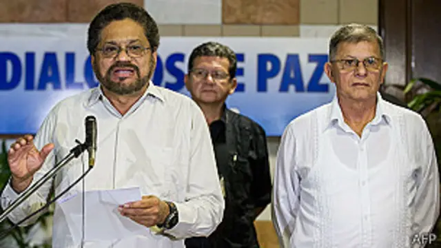 Delegados de las FARC en el proceso de paz de La Habana