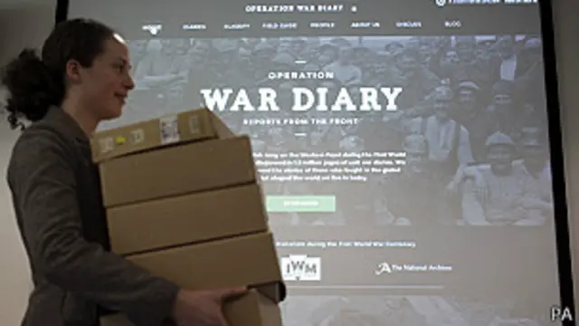 英国国家档案馆目前已经把五分之一的一战士兵日记数字化。