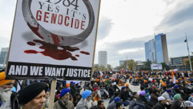 Манифестация сикхов в Женеве 1 ноября 2013 года