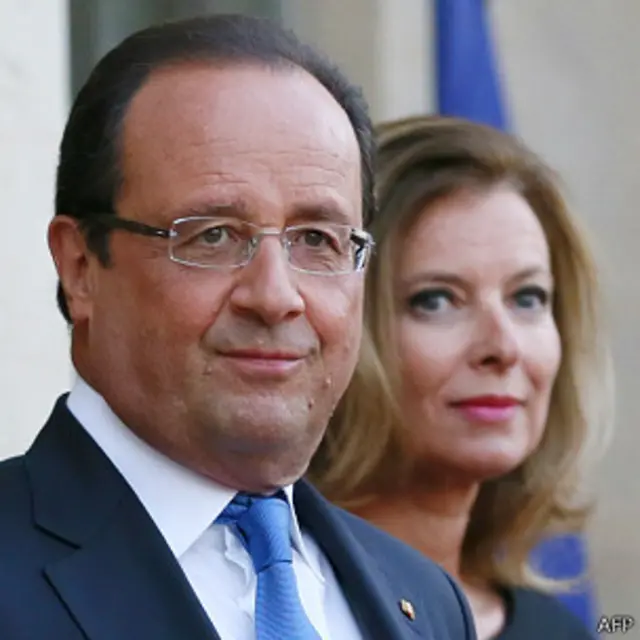 Francois Hollande y Valerie Trierweiler