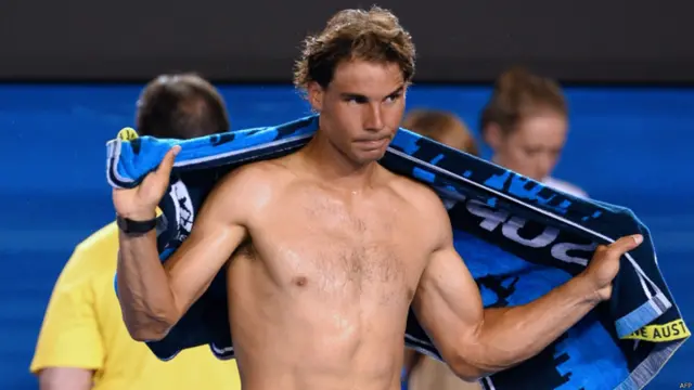 سپین سے تعلق رکھنے والے رافیل ندال کے لیے بھی موسم کی شدت قابلِ برداشت نہ رہی۔