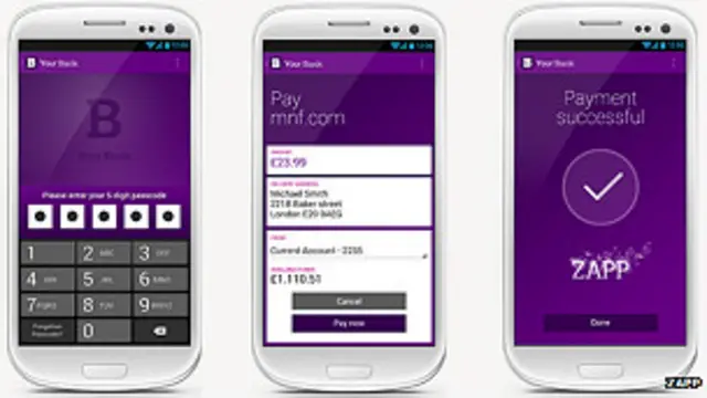 Celulares con el sistema de pago Zapp