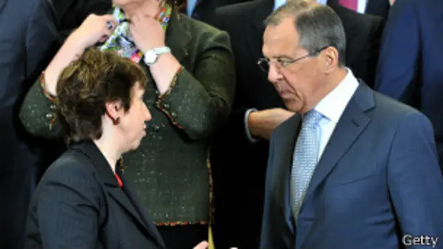 Кэтрин Эштон и Сергей Лавров