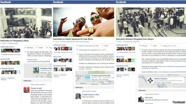 Eventos de protesto em capitais brasileiras | Foto: Facebook