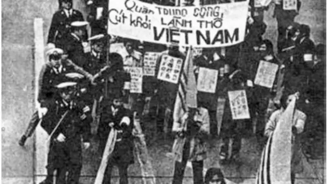 Người Việt ở hải ngoại biểu tình phản đối Trung Quốc chiếm Hoàng Sa năm 1974