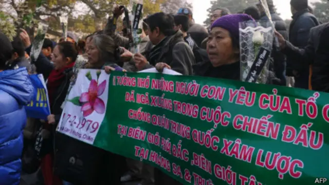 河内反华示威者