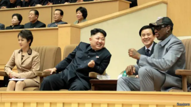 Kim Jong-un dan Dennis Rodman
