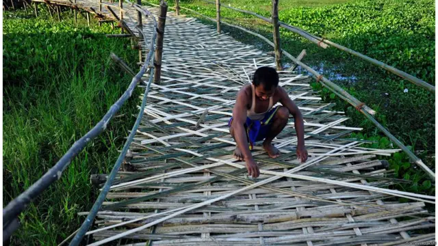 माजुली नदी में स्थित भारत का सबसे बड़ा द्वीप है. यहां रहने वाले मिशिंग समुदाय के लोग बांसों से अपने घर बनाते हैं.
