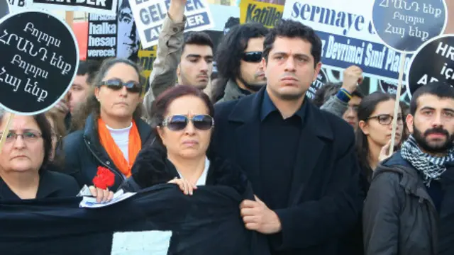 Rakel Dink ve Hrant Dink'in diğer yakınlarıö dostları