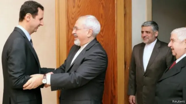 Presiden Bassar al-Assad saat bertemu perwakilan pemerintah Iran.
